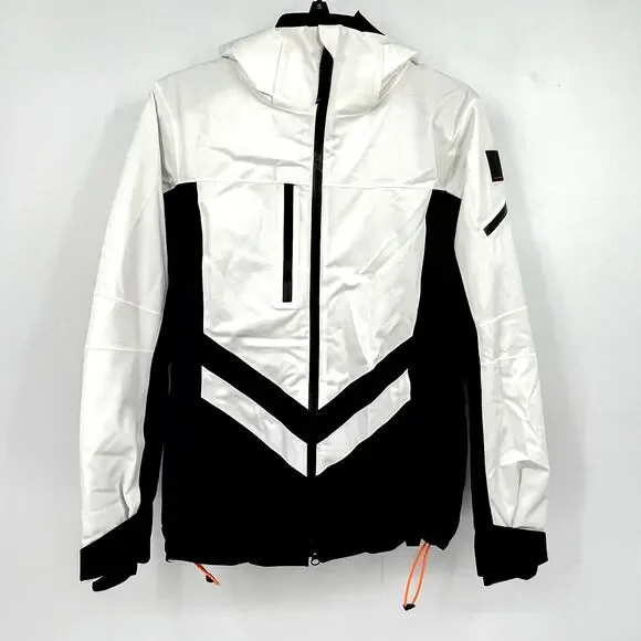BOGNER Women's Dalya Hooded Two Tone Ski Jacket US 4 Small Off White WP NWOT - Picture 4 of 15
